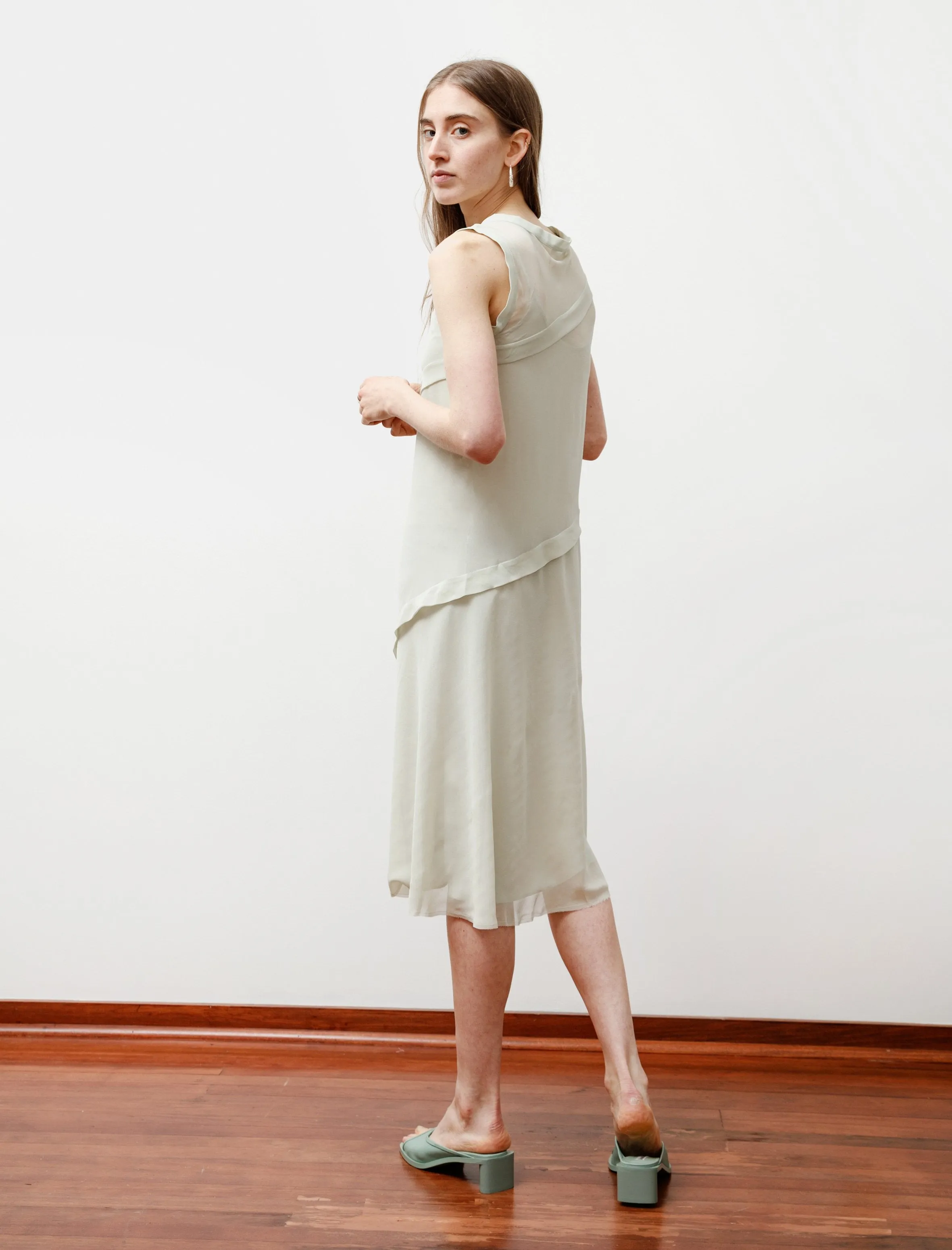 SoftTouch fresh start Layered Georgette Dress Pastel Green