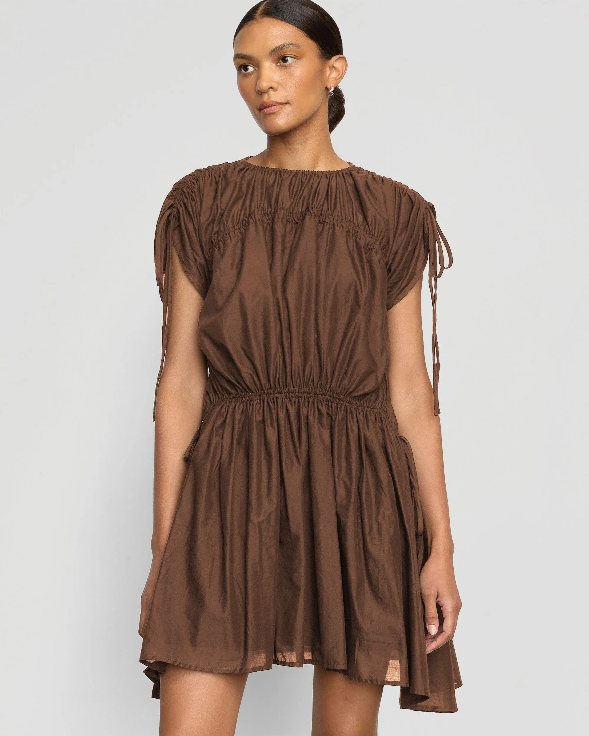 Akemi Tie-Shoulder Organic Cotton Dress Comfort Look