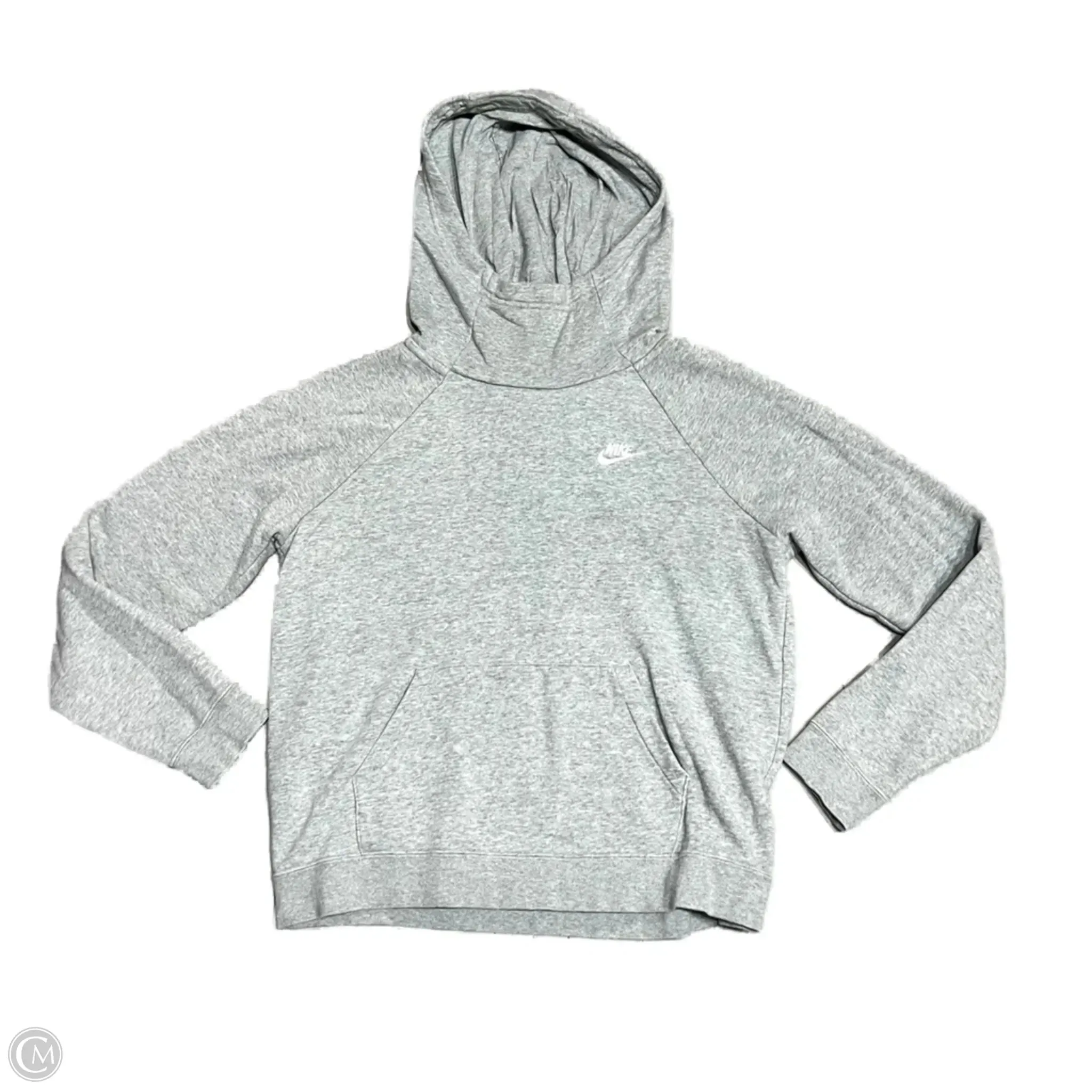 Athletic Sweatshirt Hoodie By Nike Apparel In Grey, Size: M Collapsible Hood
