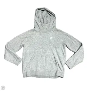Athletic Sweatshirt Hoodie By Nike Apparel In Grey, Size: M Collapsible Hood