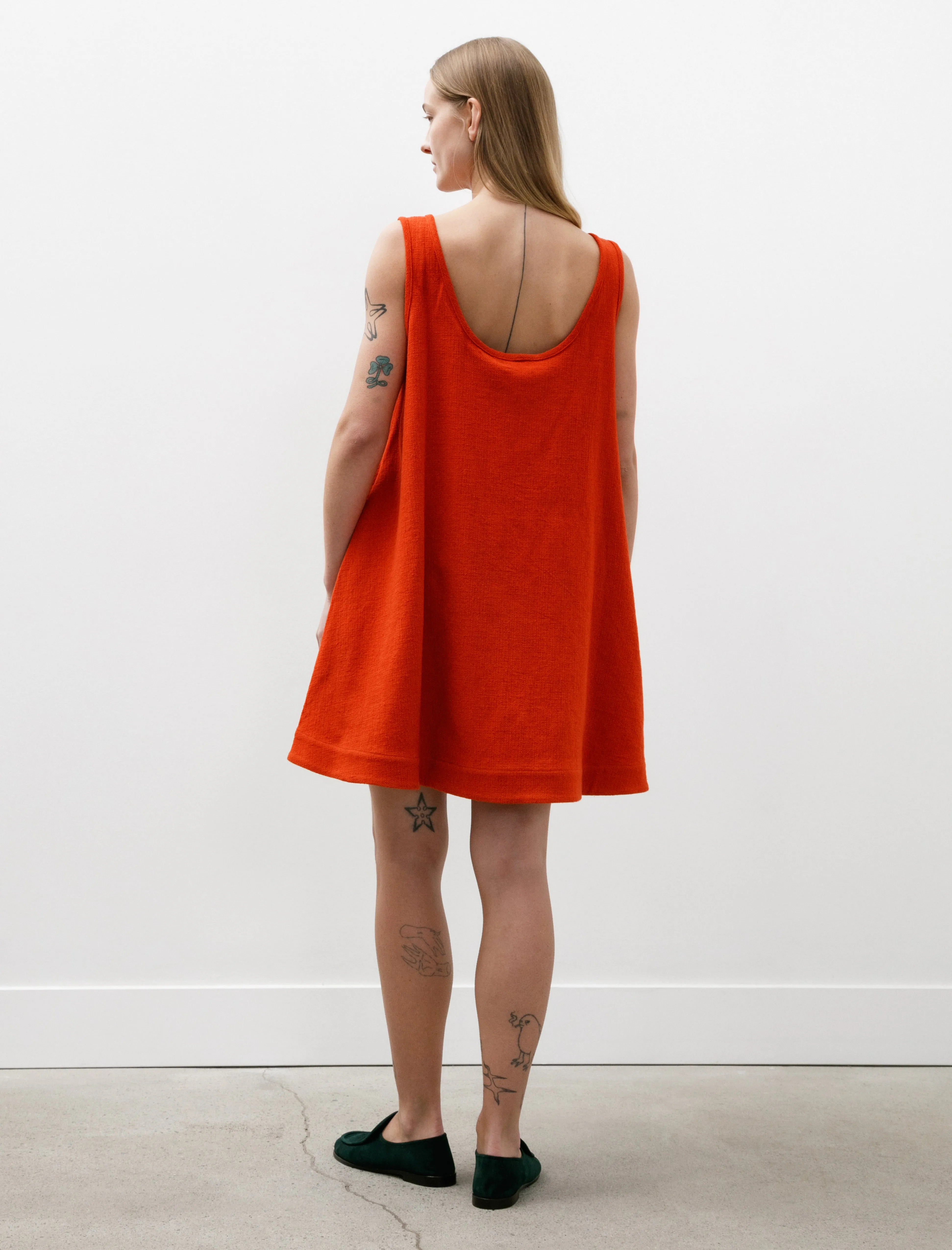 Fantasy Glow SweatAbsorbingTexture Margot Dress Japanese Basketweave Cotton Poppy