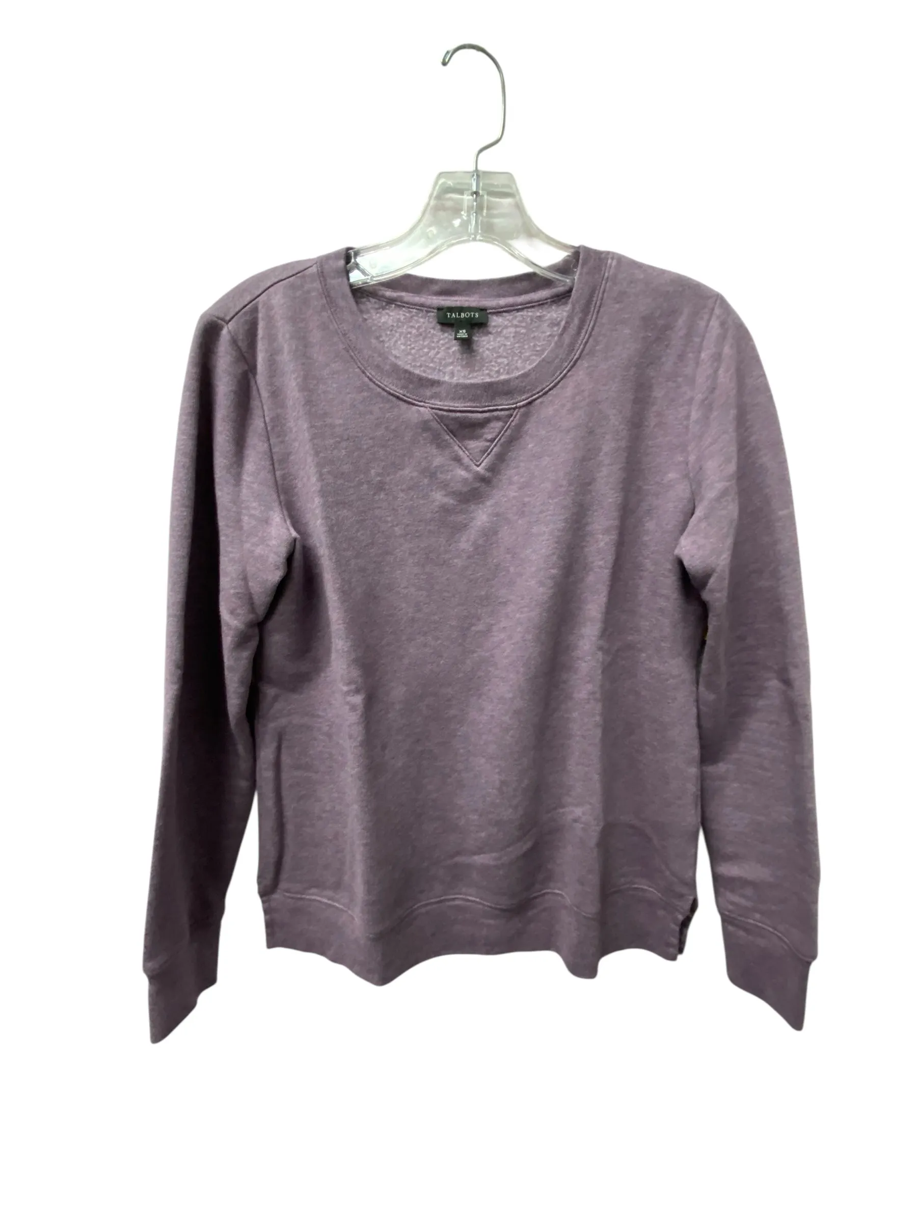 Sweatshirt Crewneck By Talbots In Purple, Size:Xs ZeroWaste Production