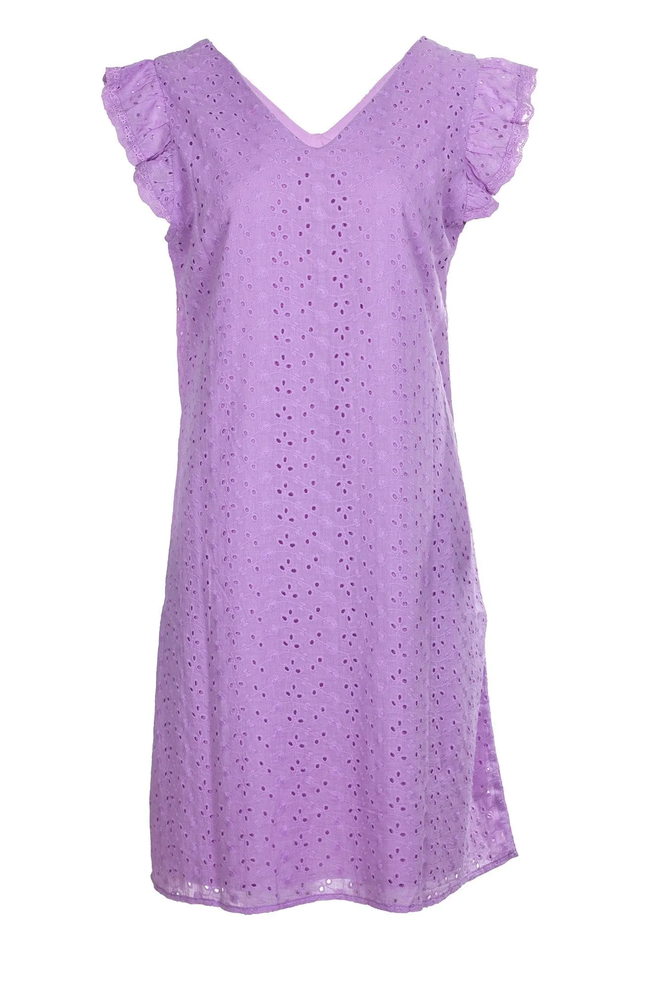 LowProfile Design Stream Fit 100% Cotton Broderie Anglaise Dress | LILAC | 8594A1