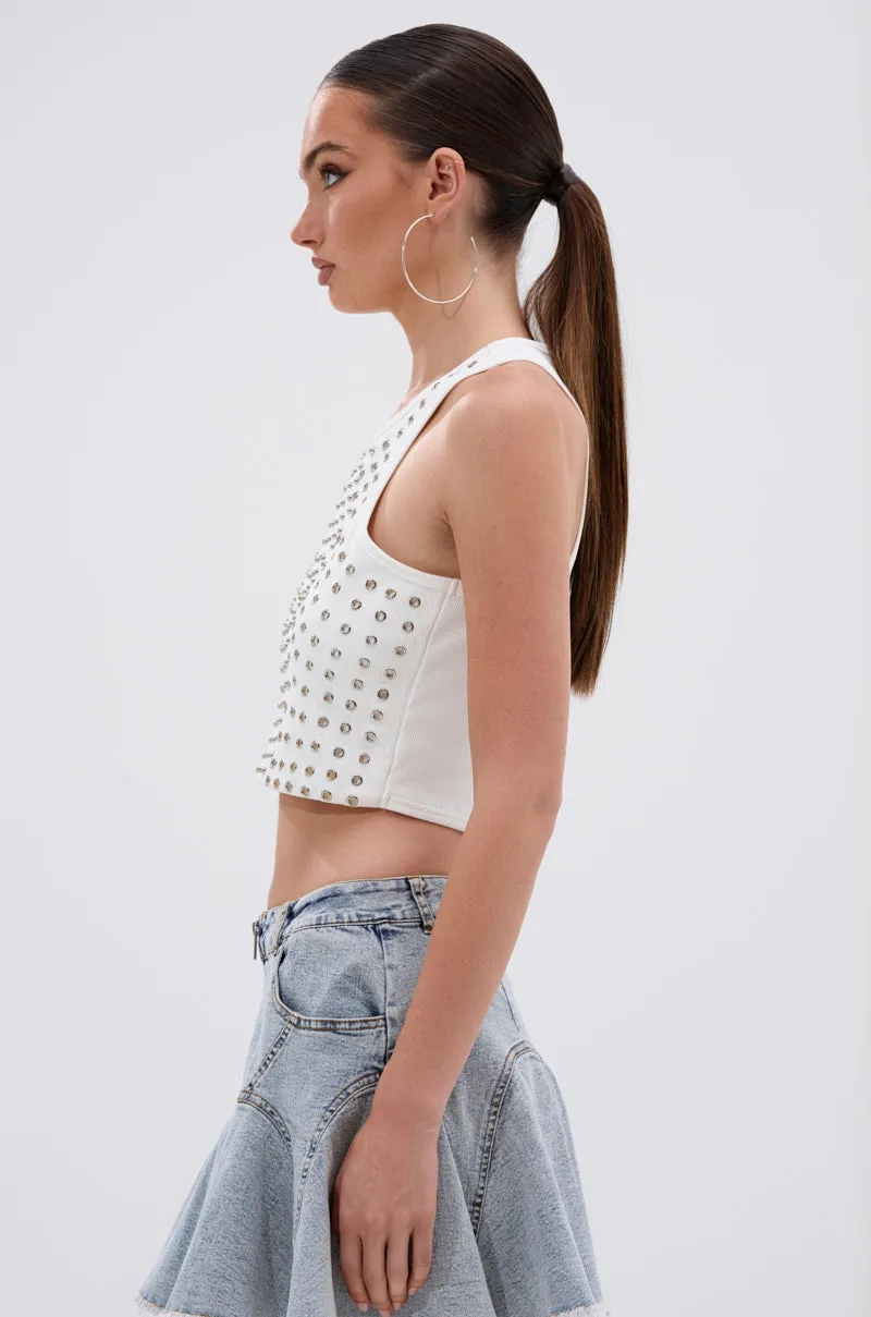 single - compartment JANE GROMMET TANK TOP