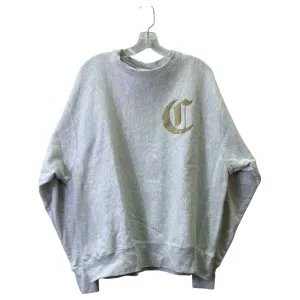 Athletic Sweatshirt Crewneck By Champion In Grey, Size:Xl WrinkleResistantCloth Thermal Insulation