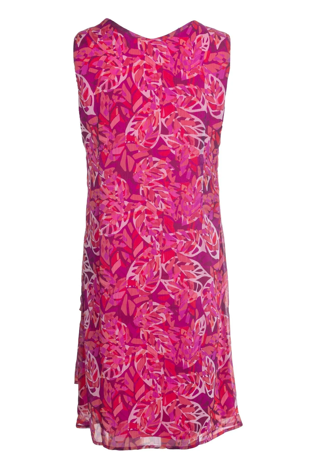 Layered panel V neck Dress | CERISE LEAF | 8559A1 SmoothEdgeTrim Green Fit