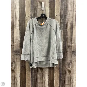 Sweatshirt Crewneck By Free People In Grey, Size: Xs Active Ease