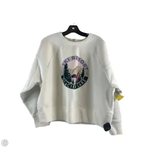 Light Fabric PillingResistant Sweatshirt Crewneck By Lou And Grey In Cream & Green, Size: Xs