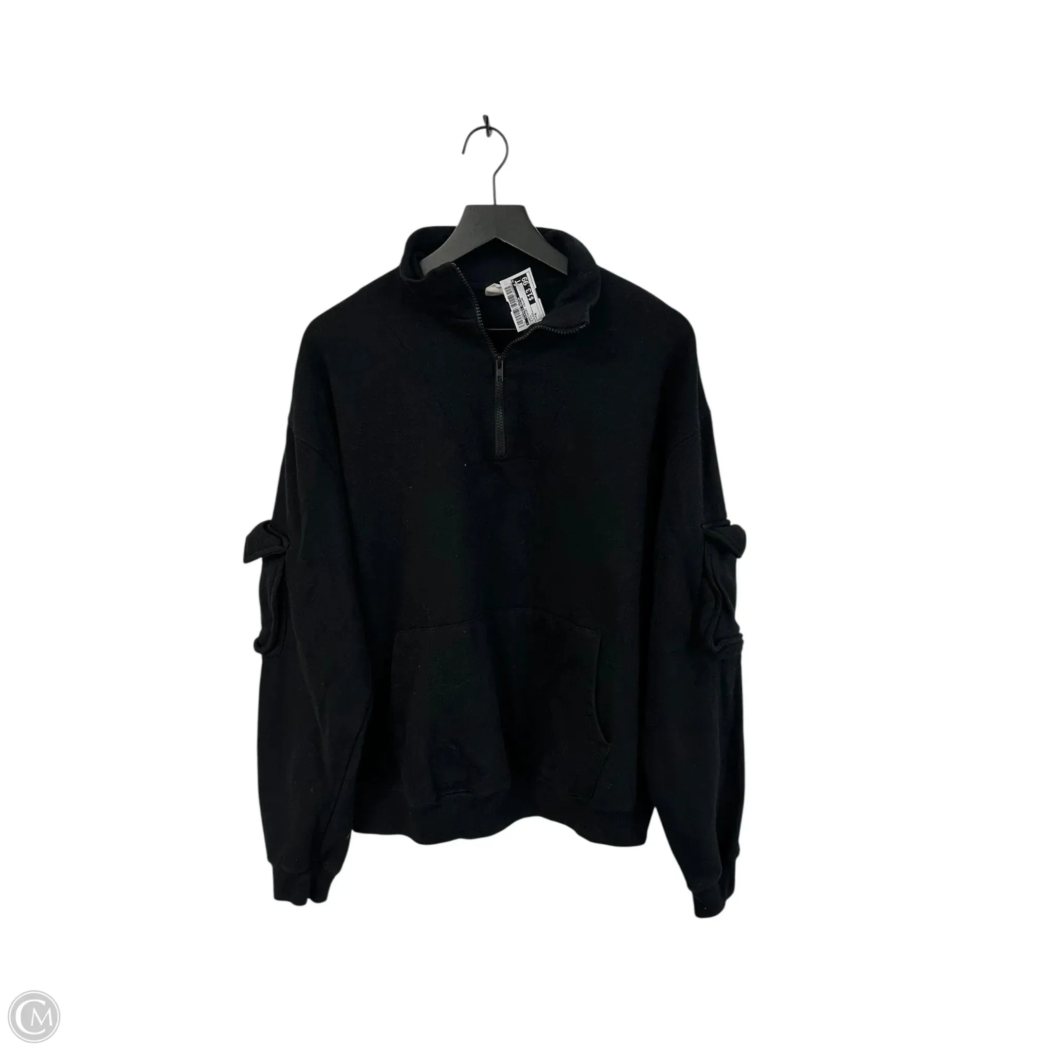 Travel Vibe Sweatshirt Collar By Clothes Mentor In Black, Size: M