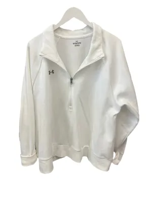 Athletic Sweatshirt Collar By Under Armour In White, Size:2X Frost Glow