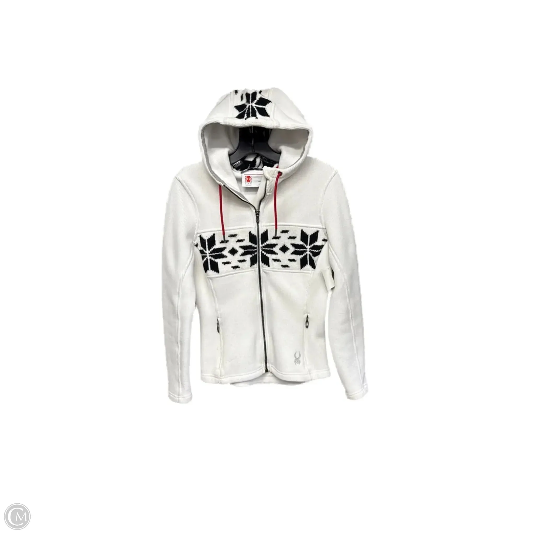 Sweatshirt Hoodie By Spyder In Black & White, Size: S SkinFriendlyElastic