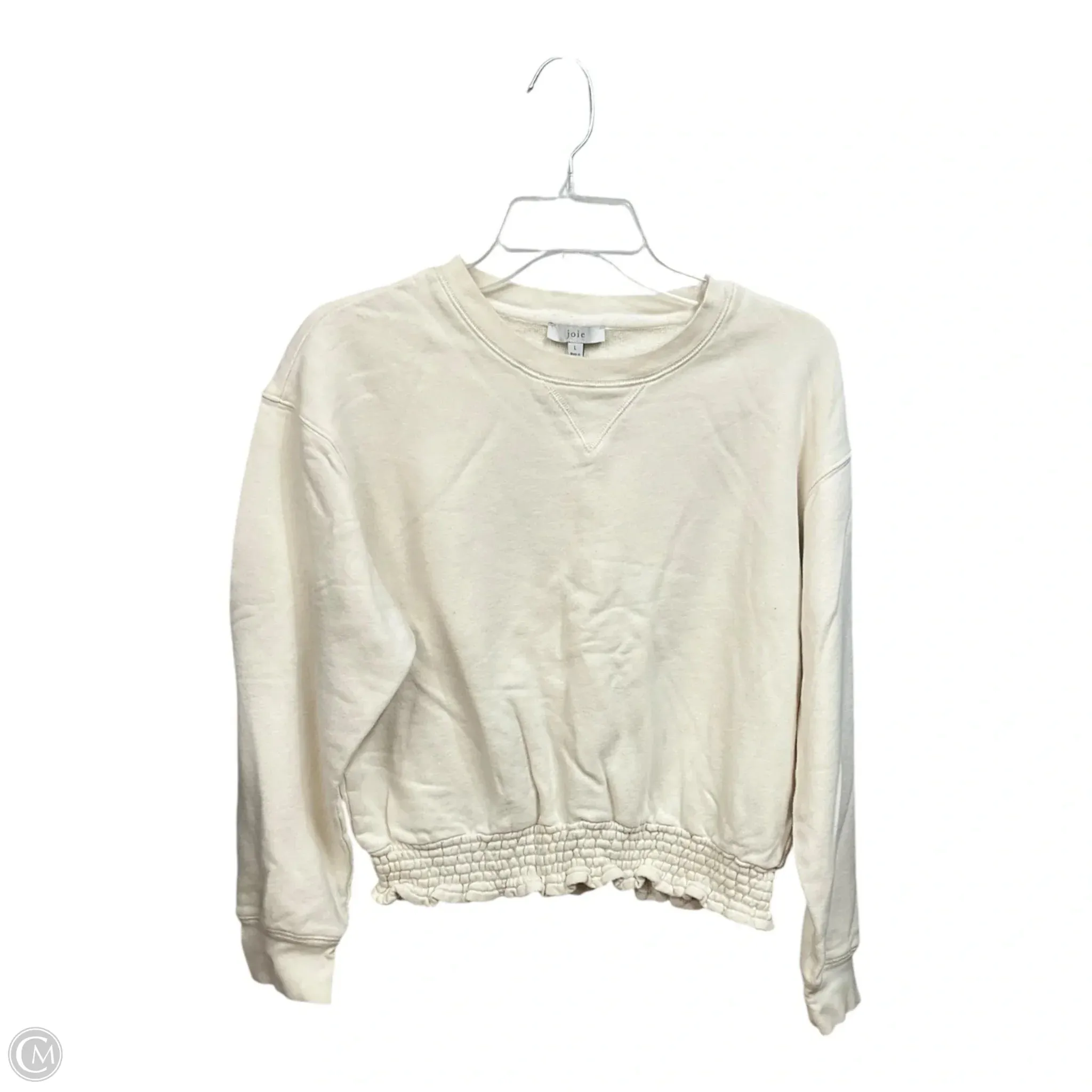 Sweatshirt Crewneck By Joie In Cream, Size: L Comfortable Coat