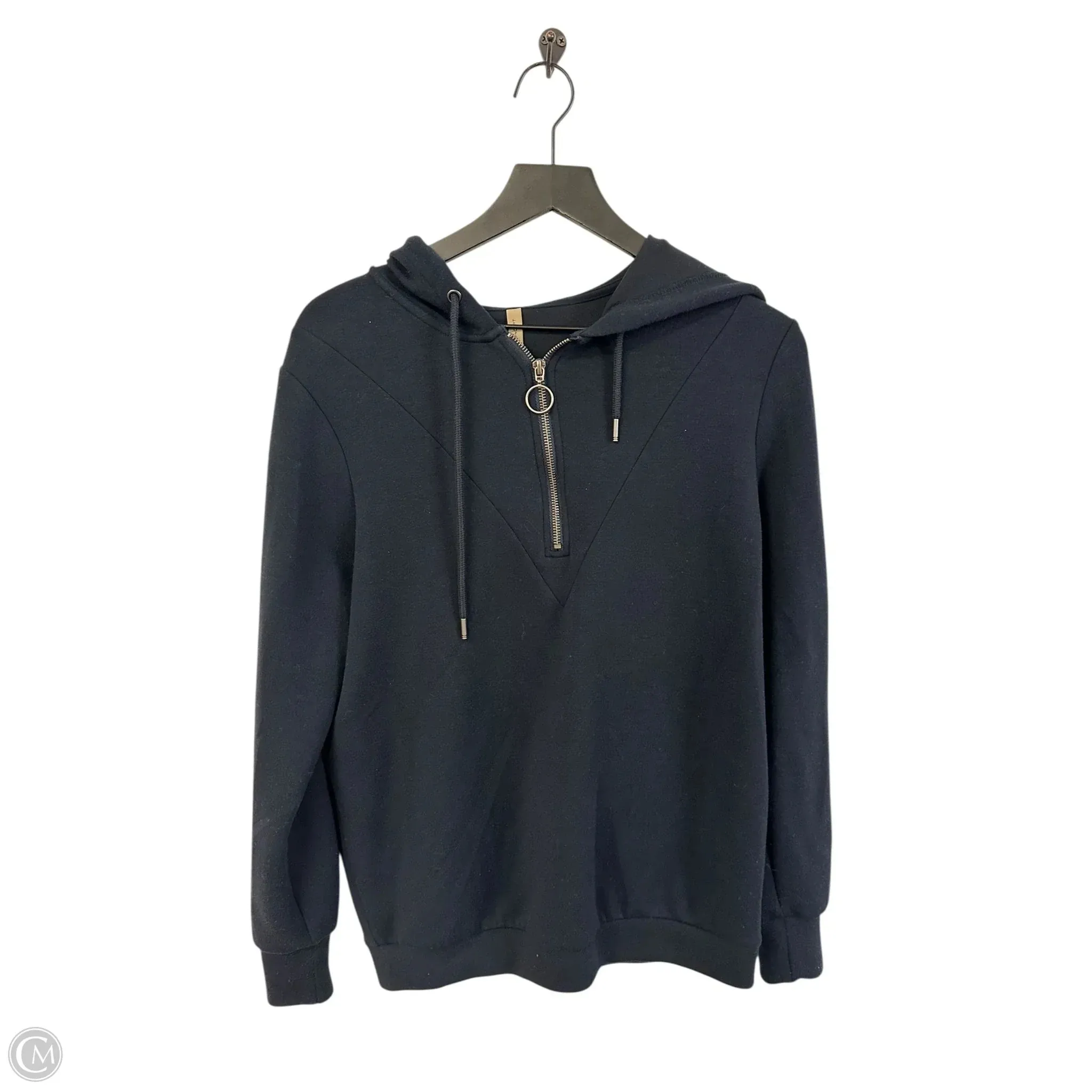 Sweatshirt Hoodie By Clothes Mentor In Navy, Size: L AntiSnag Threading