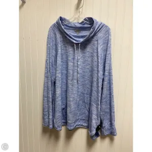 Sweatshirt Collar By Talbots In Blue, Size: 3x Easy Layering Cyber Glow