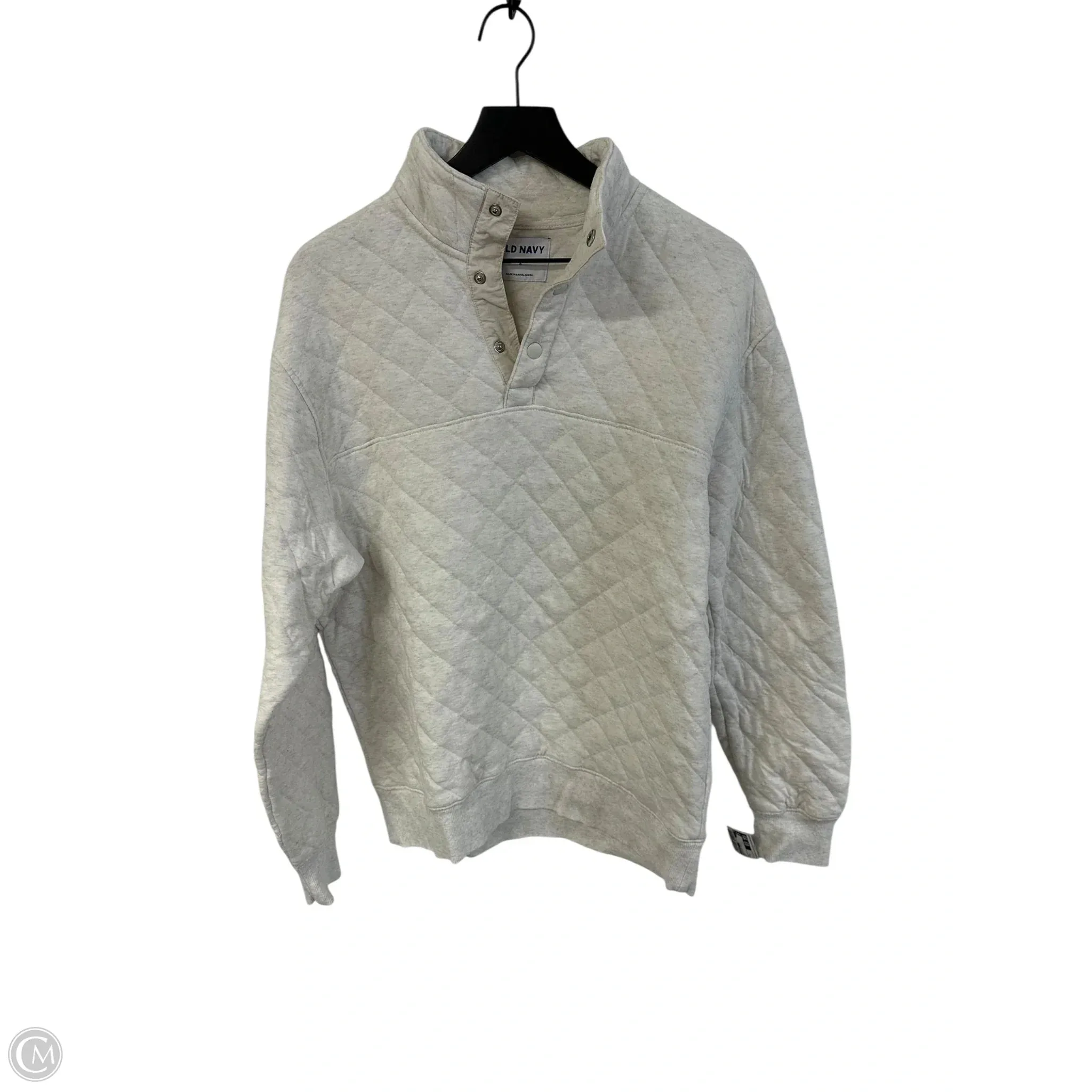 Teacher Chic Reinforced Stitching Sweatshirt Collar By Old Navy In Grey, Size: S