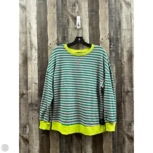 Sweatshirt Crewneck By Cme In Striped Pattern, Size: L SnagFree Fabric