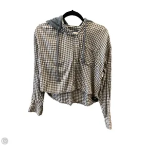 QuickReleaseFastenings AntiStaticLining Sweatshirt Hoodie By American Eagle In Plaid Pattern, Size: S
