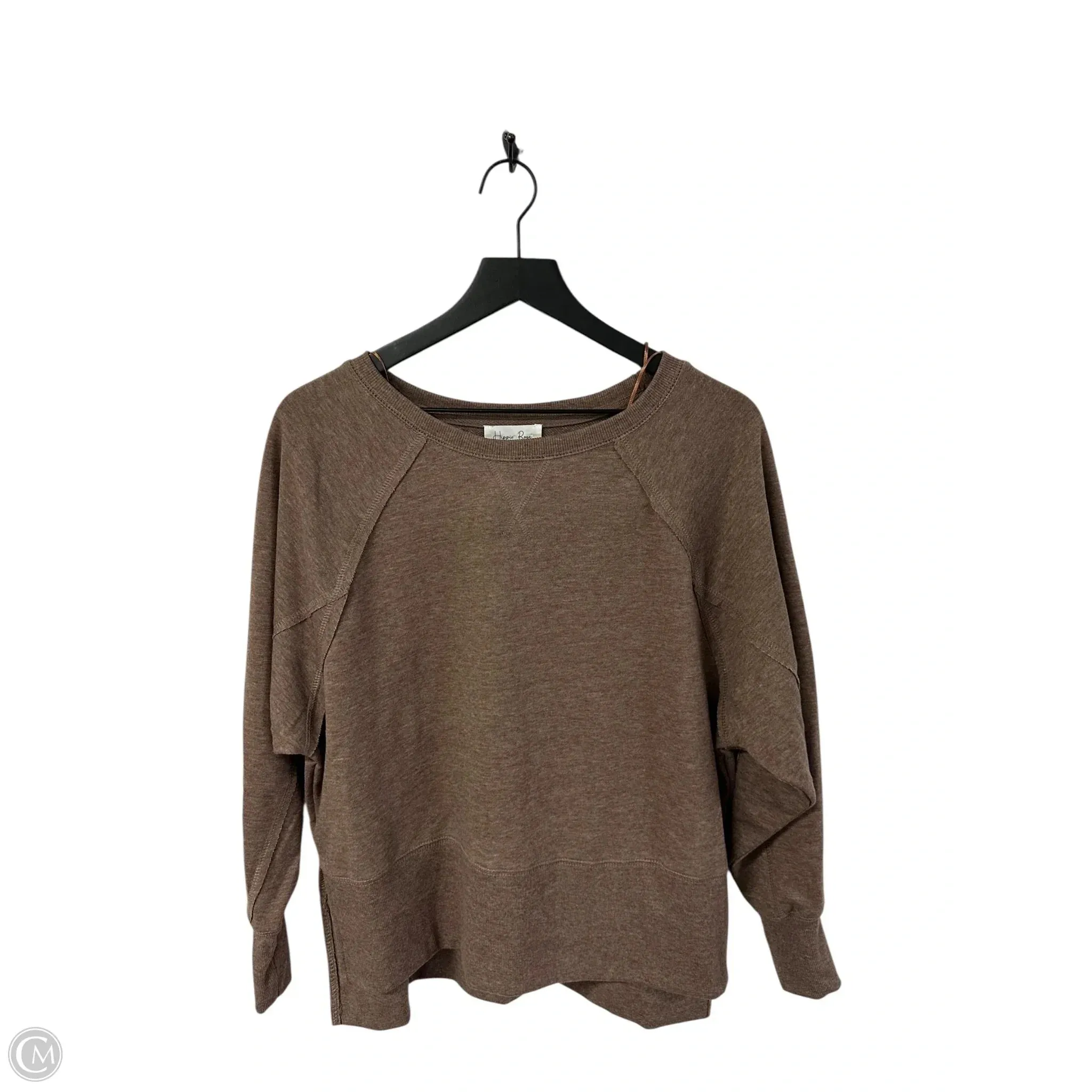 Sweatshirt Crewneck By Hippie Rose In Brown, Size: S MultiPurposePockets DurableSeams