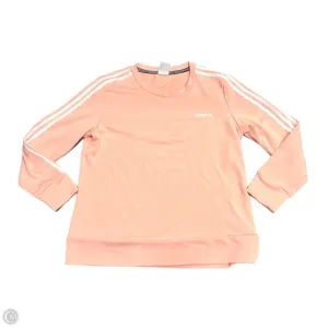 ButterySoftTexture Athletic Sweatshirt Crewneck By Adidas In Peach, Size: L