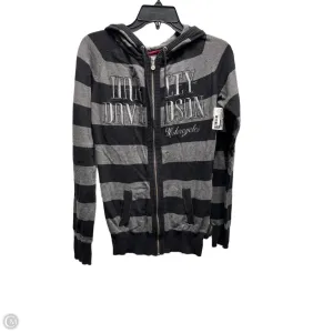 Thick Glow Sweatshirt Hoodie By Harley Davidson In Black & Grey, Size: M