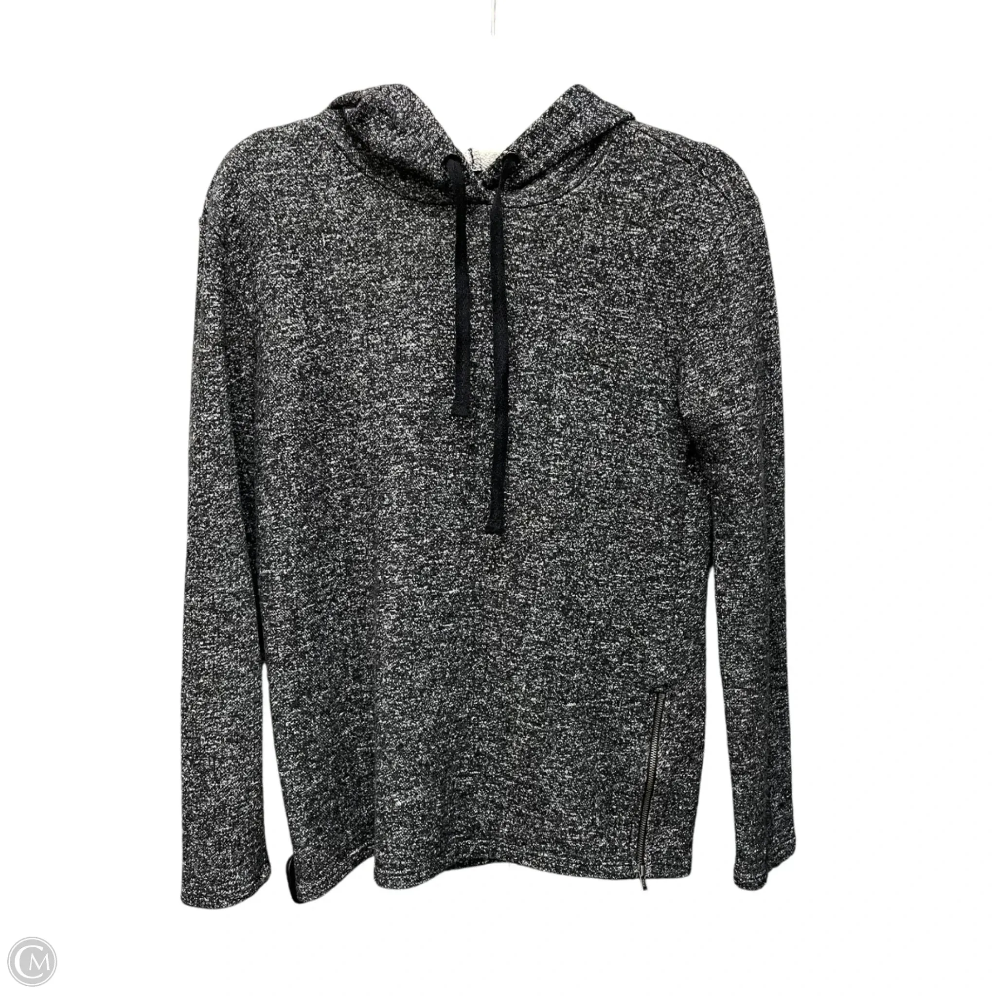 Ergonomic Pattern Sweatshirt Hoodie By Fabletics In Black, Size: S
