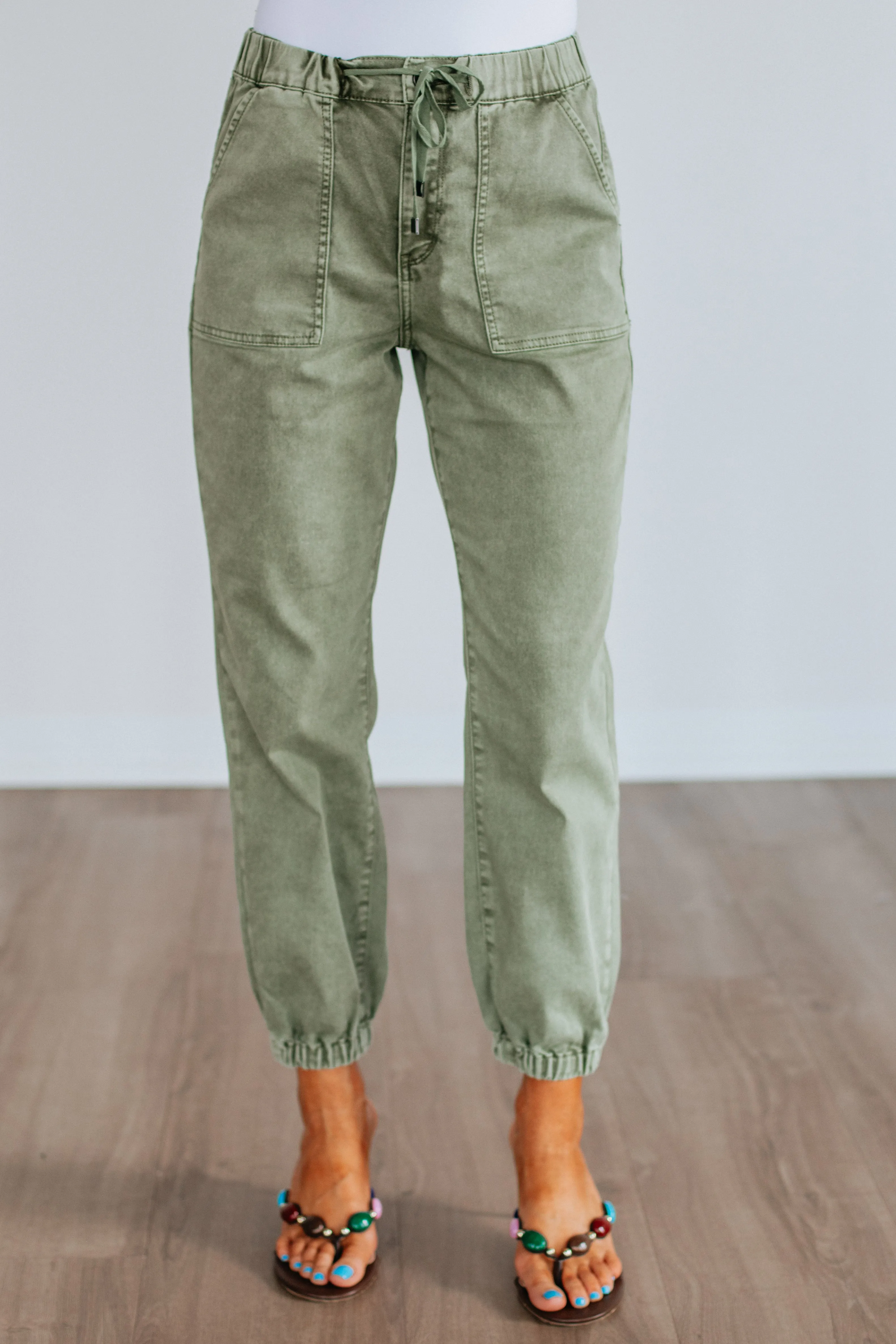 Ocean Glow Drea Mica Joggers - Olive