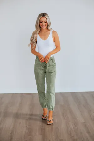 Urban Chic SmoothInnerLining Drea Mica Joggers - Olive