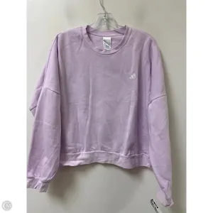 SheerLayeredPanels Athletic Sweatshirt Crewneck By Adidas In Purple, Size: L