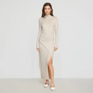 Suki Mock-Neck Long Sleeve Dress Cyber Glow