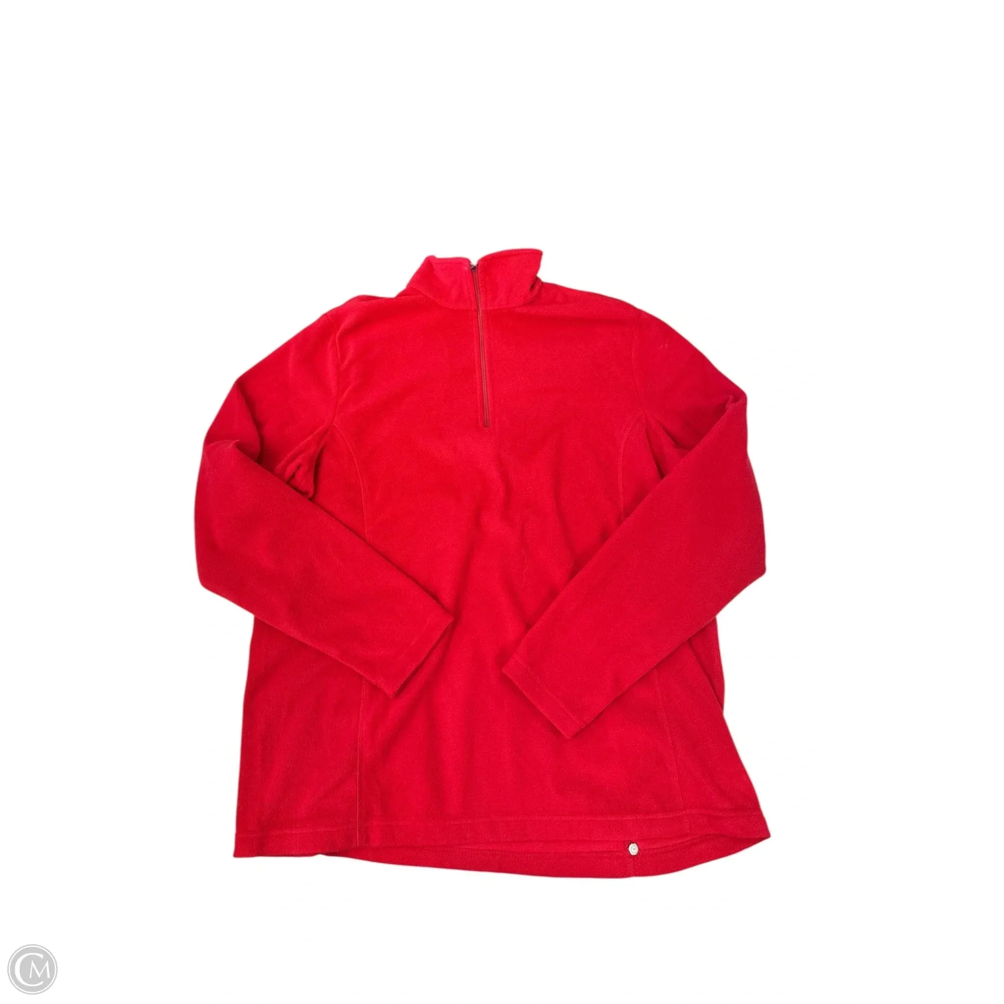ElasticFree Sweatshirt Collar By Lands End In Red, Size: L