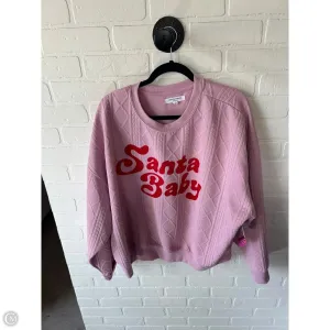MatteFinishTexture Sweatshirt Crewneck By Grayson Threads In Pink & Red, Size: Xl