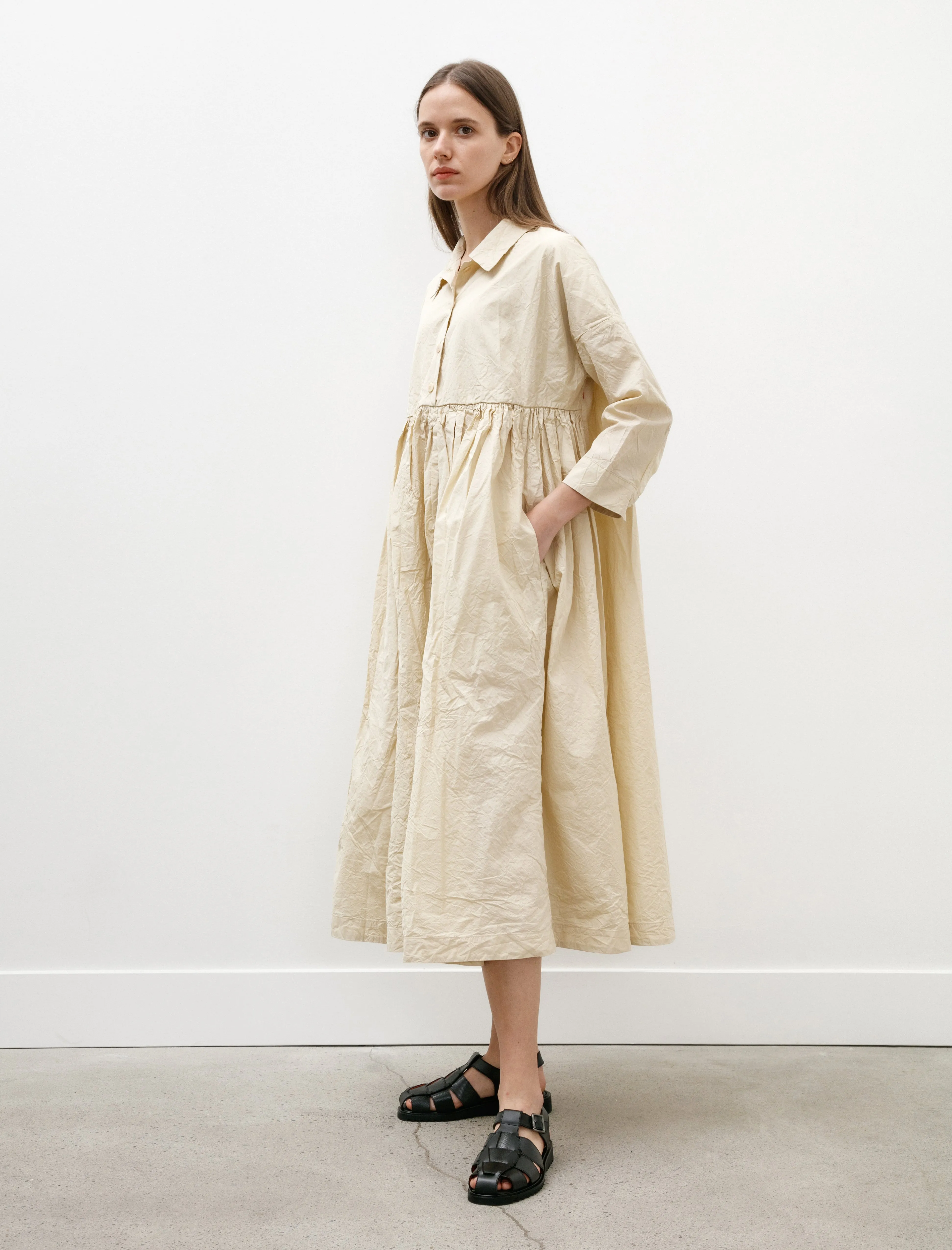 Glass Fit Calme Dress Ecru