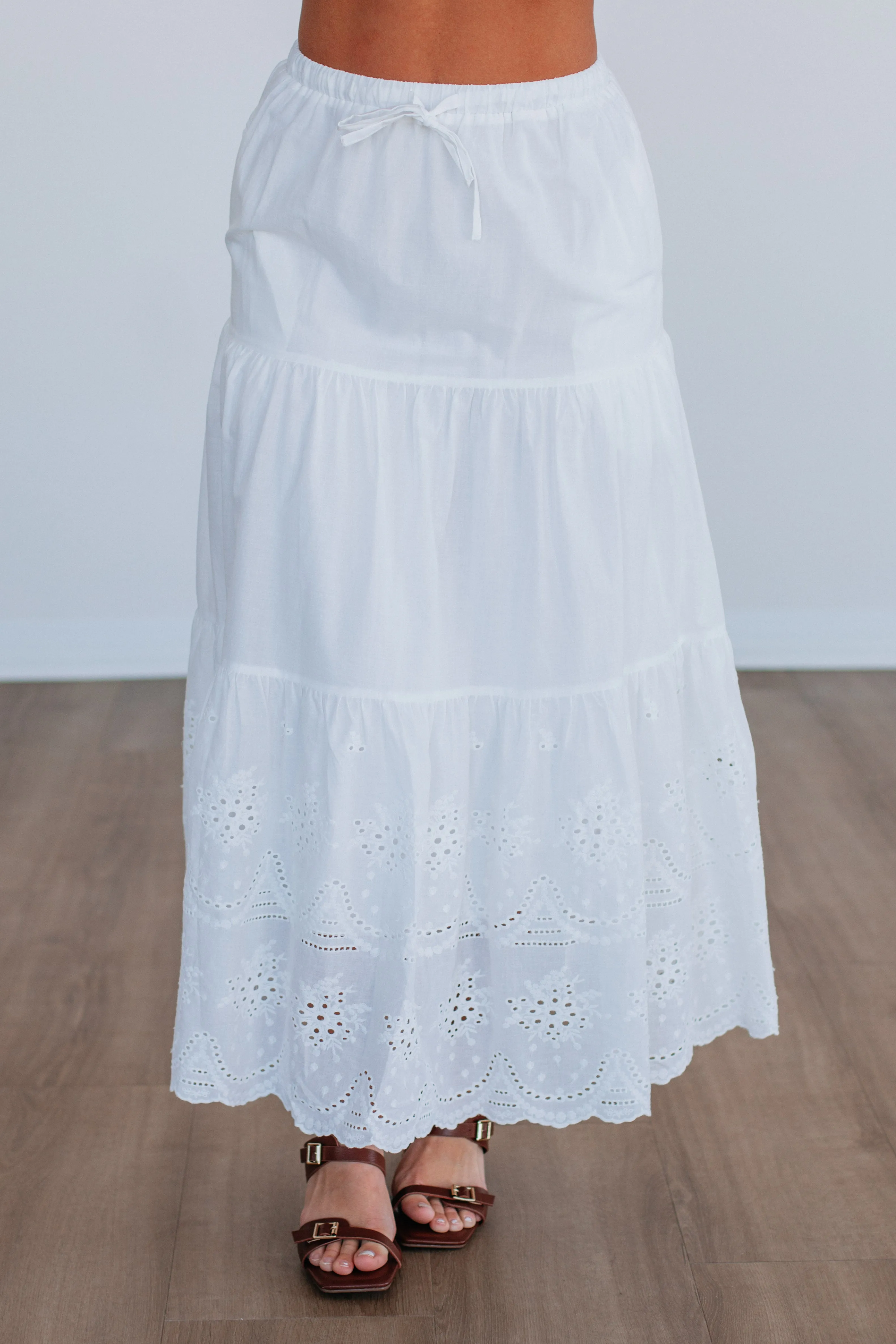 Minimalist Trim Adhara Maxi Skirt