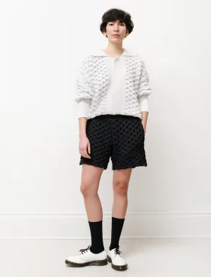 beach goers beachy vibe Oriel Paper Knit Shorts Black