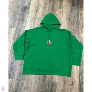 DoubleLayered Fabric Mediterranean Air Athletic Sweatshirt Hoodie By Adidas In Green, Size: 4x