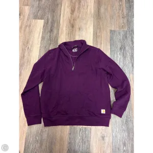 Athletic Sweatshirt Collar By Carhartt In Purple, Size: M AntiOdor Fabric