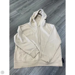 Sweatshirt Hoodie By H&m In Tan, Size: M Elastic cuffs