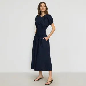 Kyla Organic Cotton Blouson Dress Match Fit Timeless Blazer