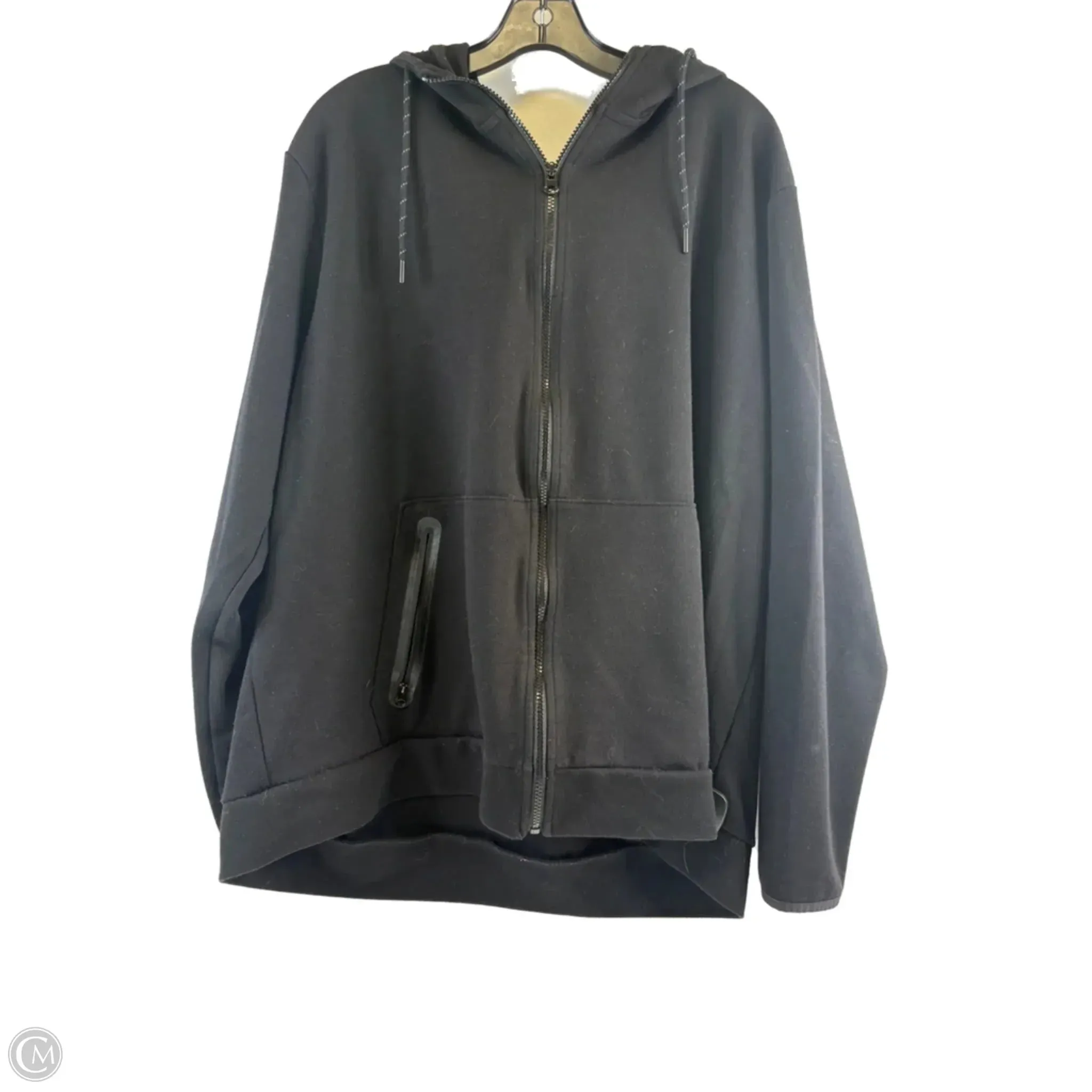 RollUp Sleeves athletic shoes Athletic Sweatshirt Hoodie By Tek Gear In Black, Size: Xxl