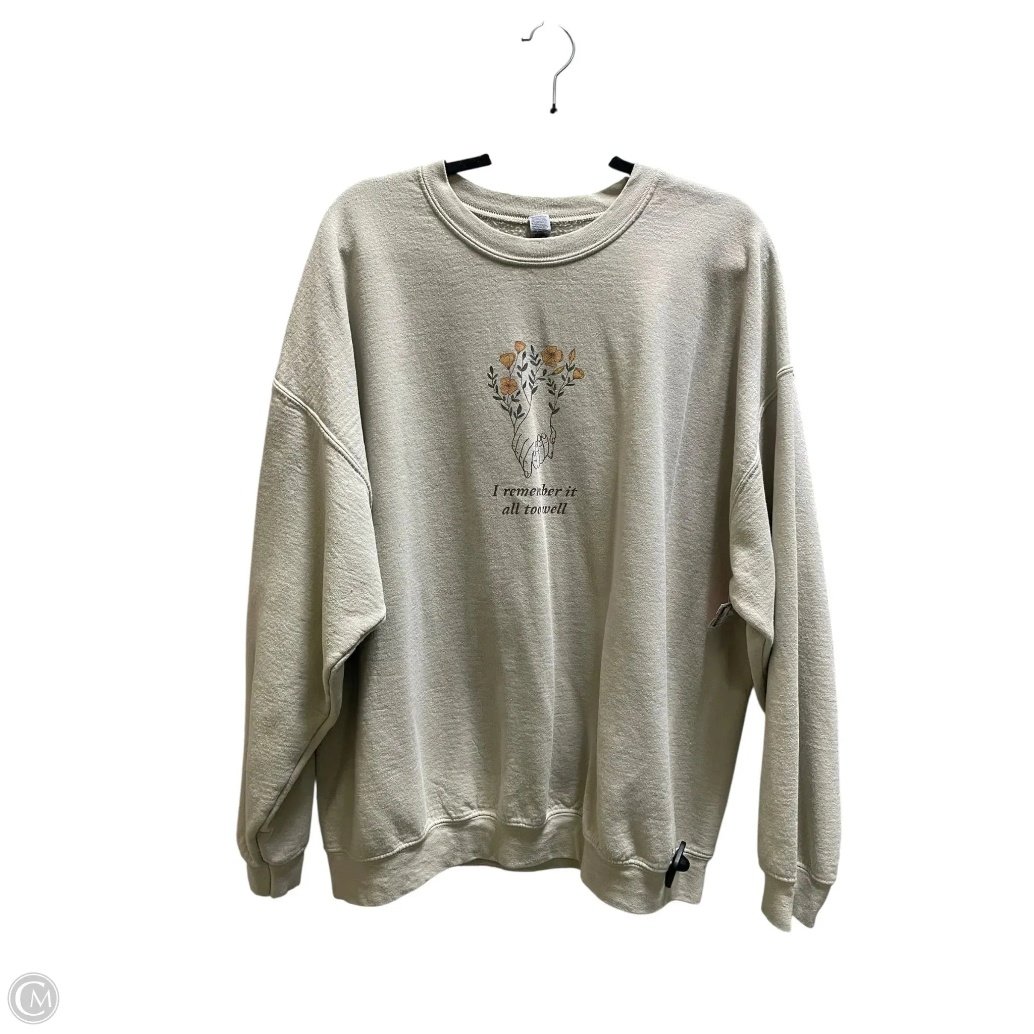 Sweatshirt Crewneck By Clothes Mentor In Tan, Size: 2x All-Occasion Wear Moon Cool