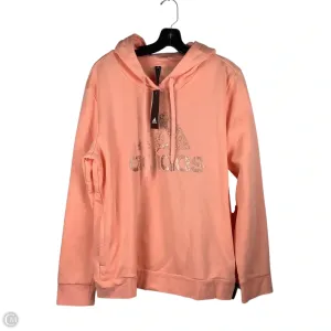 Winter Fit Athletic Sweatshirt Hoodie By Adidas In Pink, Size: Xl