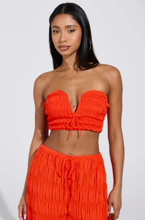 BREAK MY LOVE STRAPLESS CROP TOP Stay Light