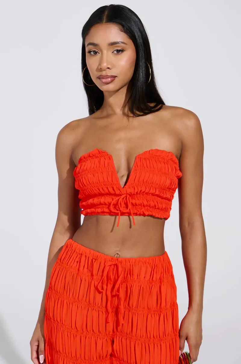 BREAK MY LOVE STRAPLESS CROP TOP Stay Light