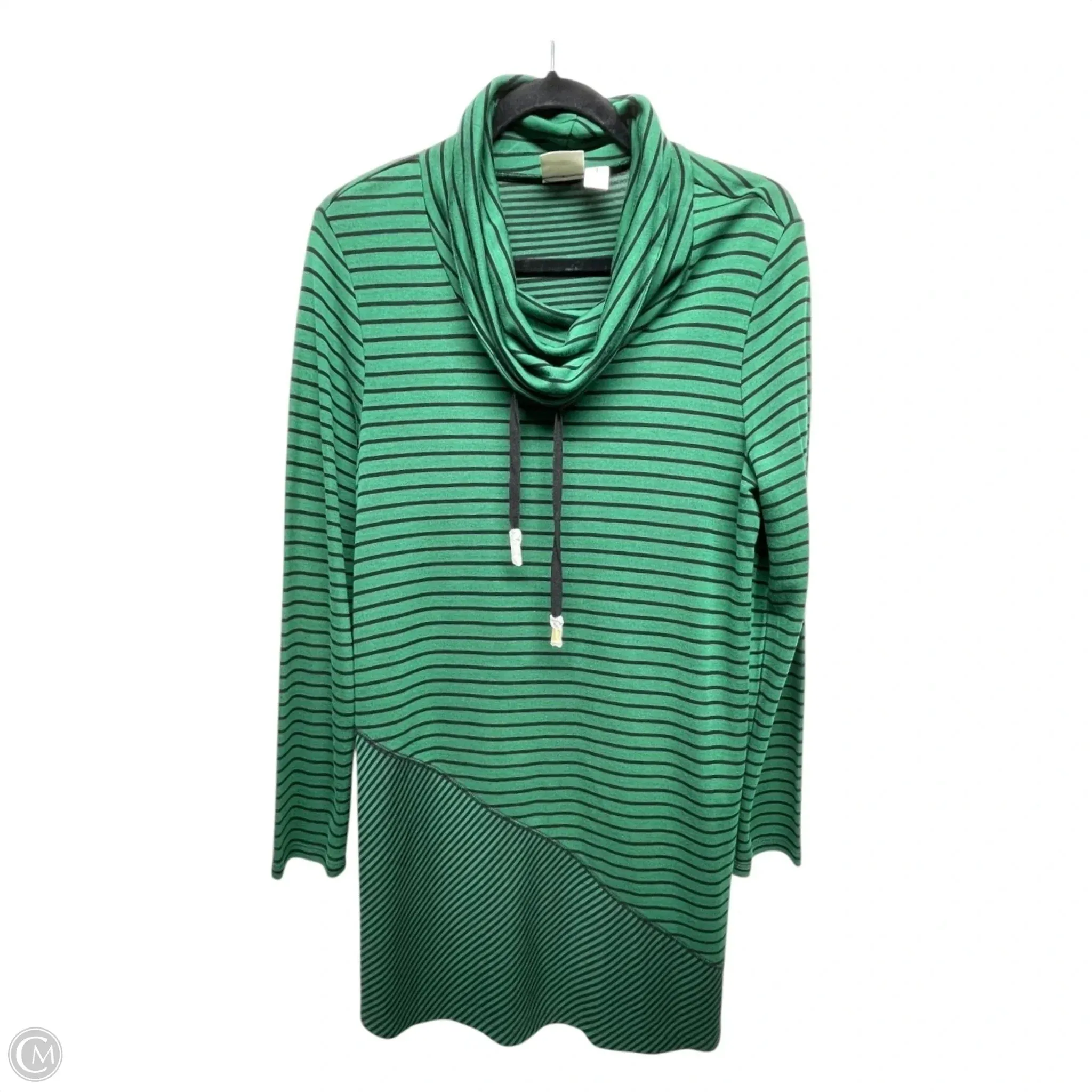 Sweatshirt Collar By Zenergy By Chicos In Black & Green, Size: M Breathable mesh lining