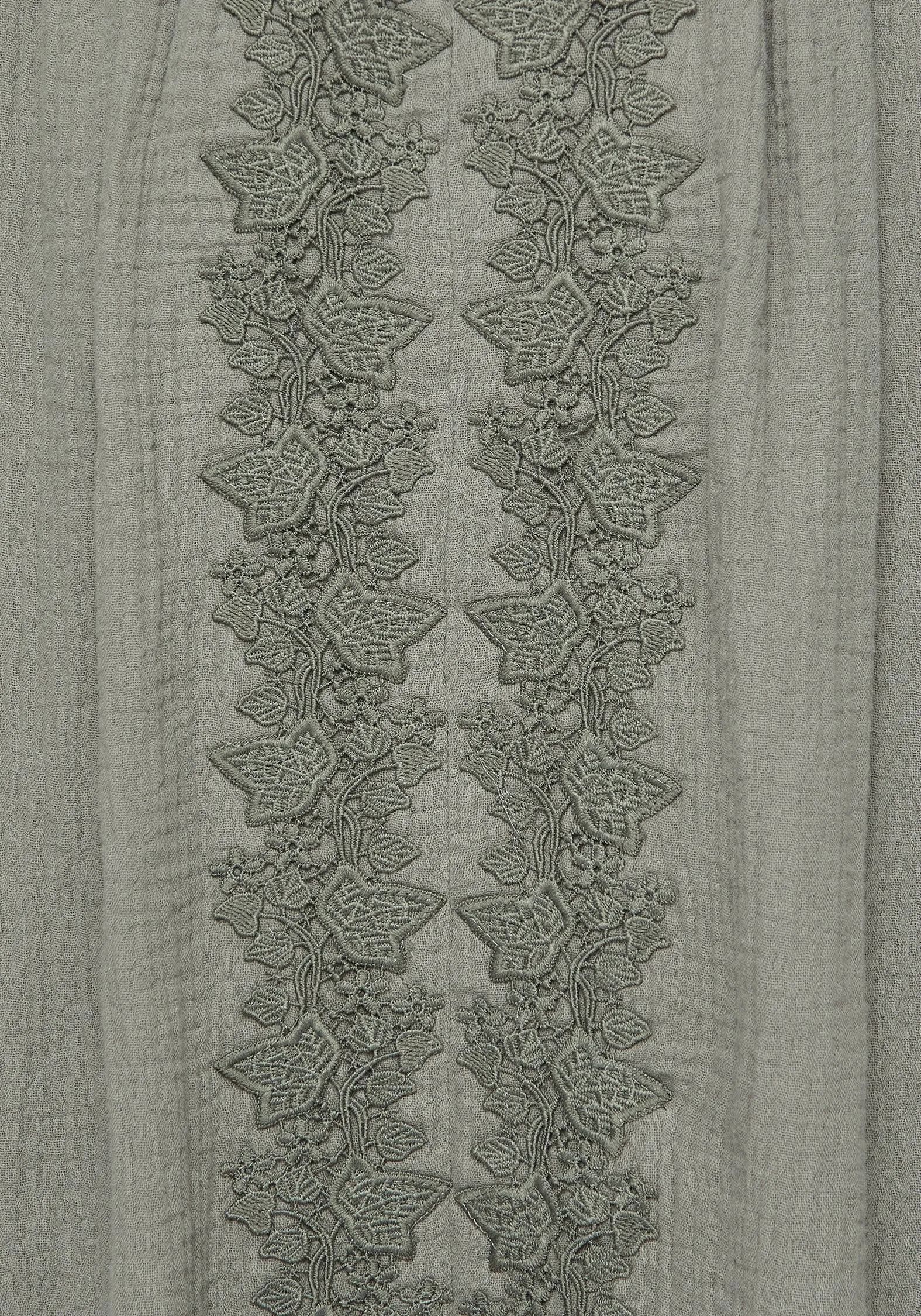 Stretch Fabric Alder Cotton Ivy Detail Midi Skirt