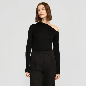 Autumn coziness Comfort Fit Ayra Tencel-Wool Off-Shoulder Tee
