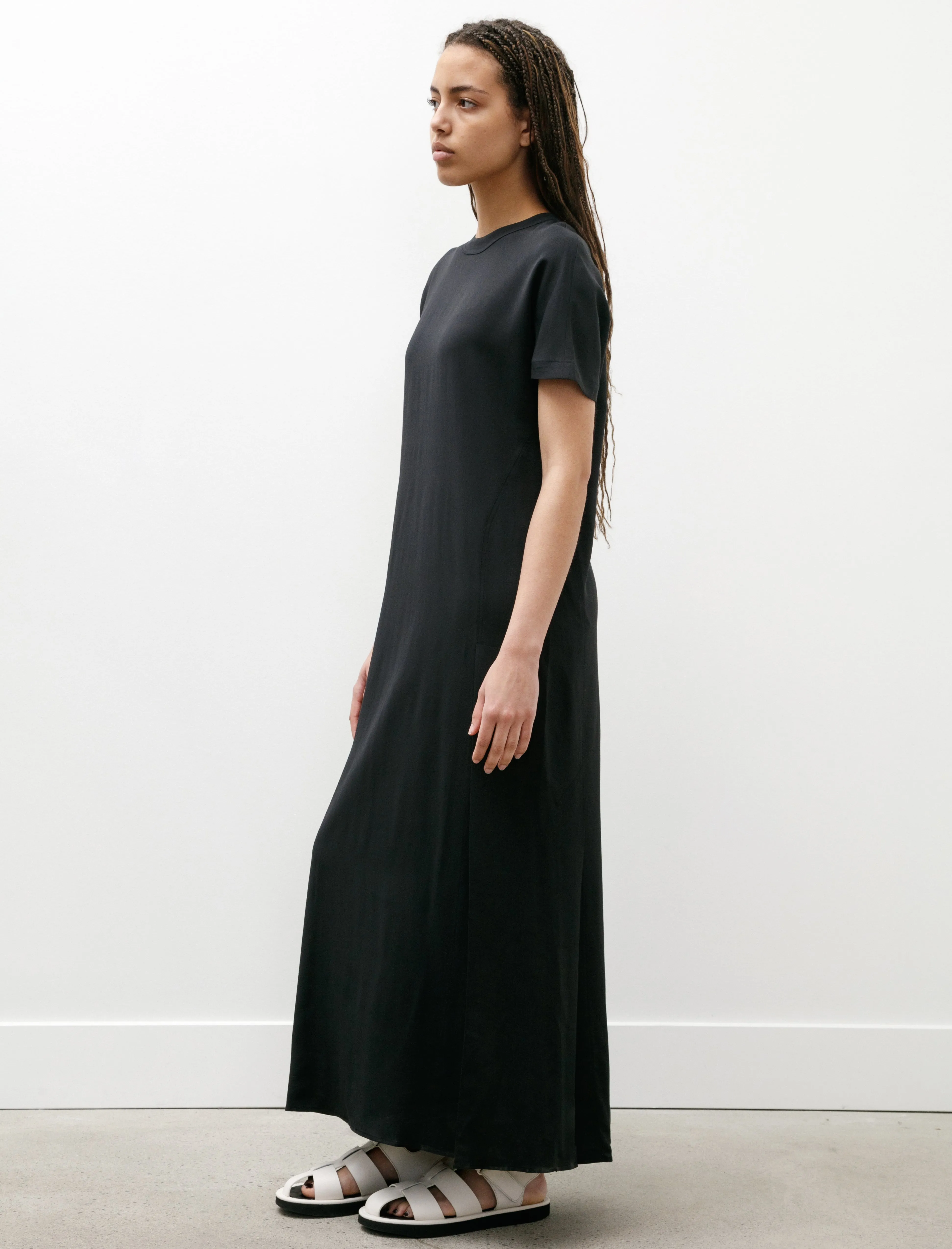 Kaplan Stitch Pleat Dress Darkest Navy Future Edge Trendy Design