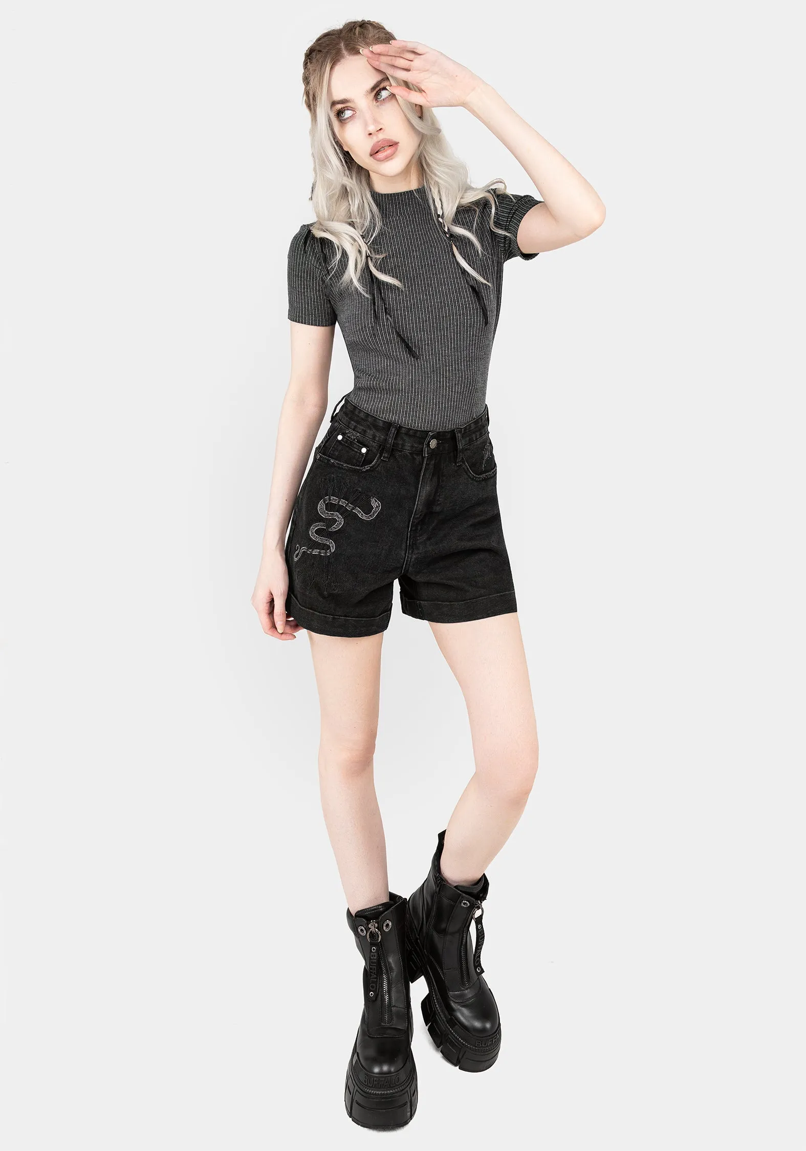Bryony Striped Crop Top Street Comfort Travel Outfit