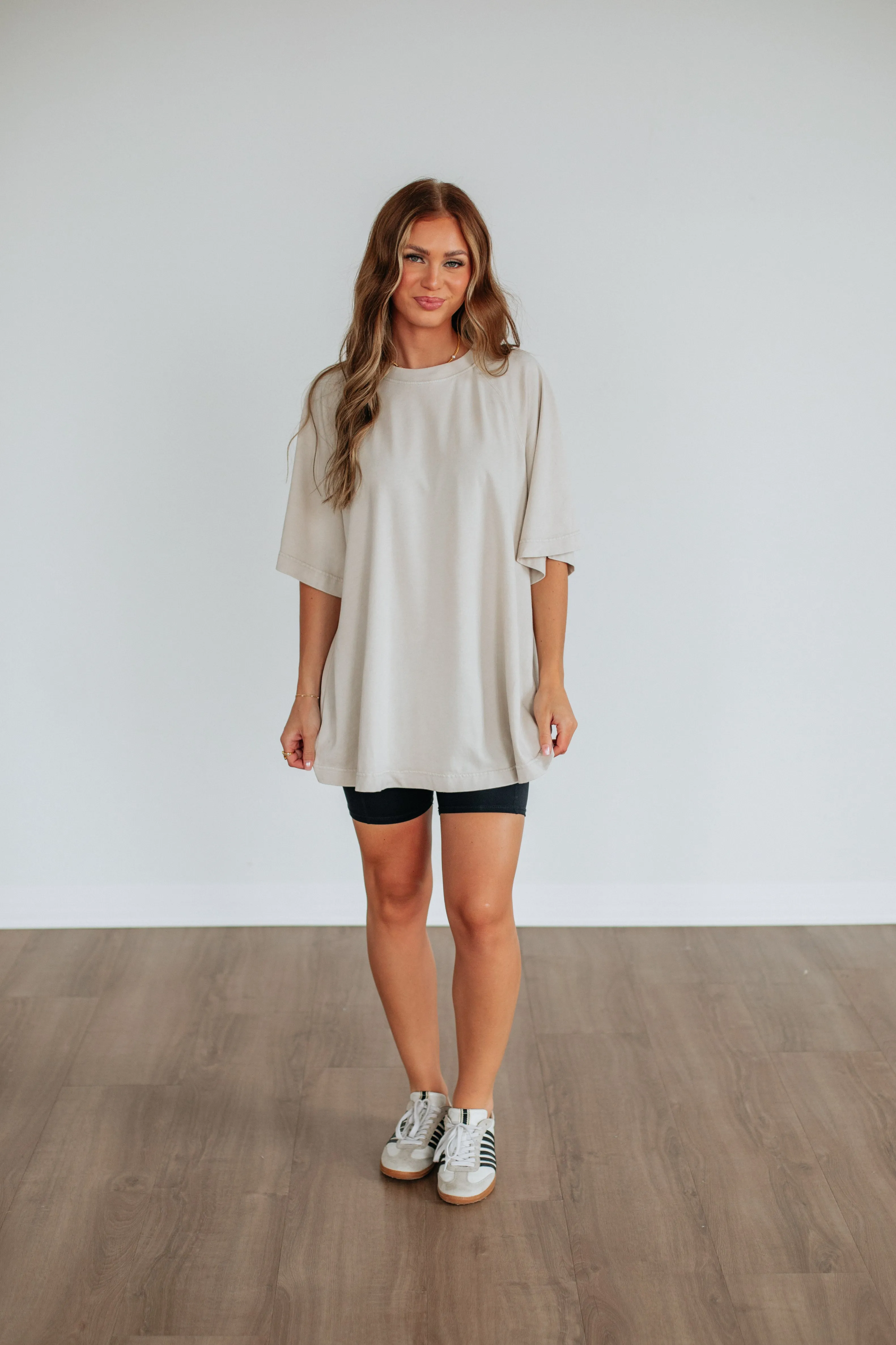 Fashionable Wear Skylen Oversized Tee - Natural