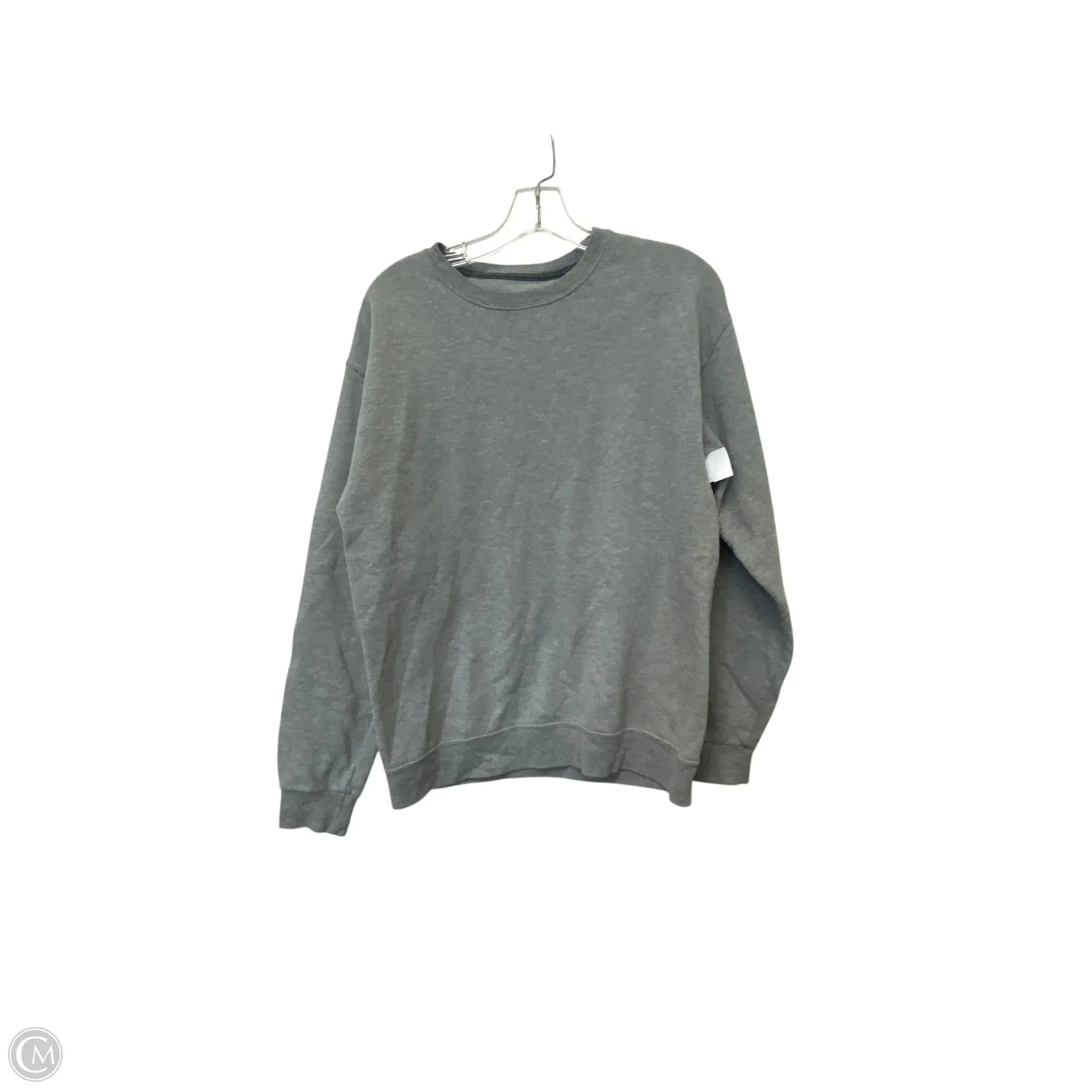 Warm Hoodie Rugged shoes Sweatshirt Crewneck By Athletic Works In Grey, Size: M